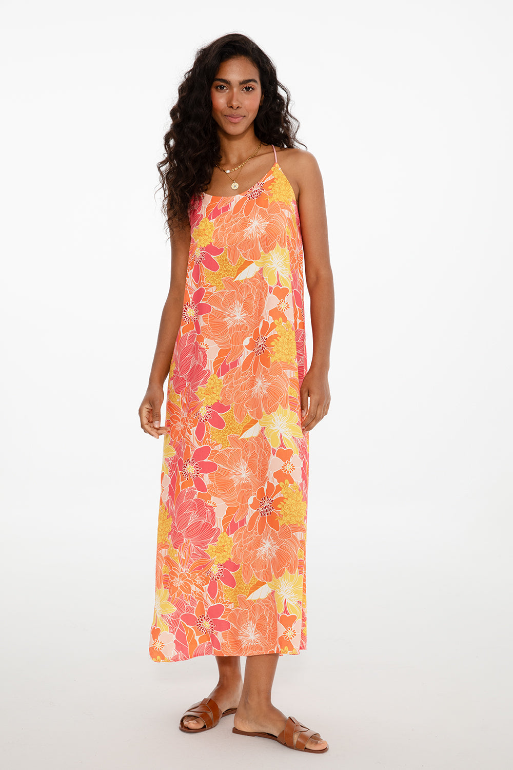 Sukienka maxi na ramiączkach Floral Heat