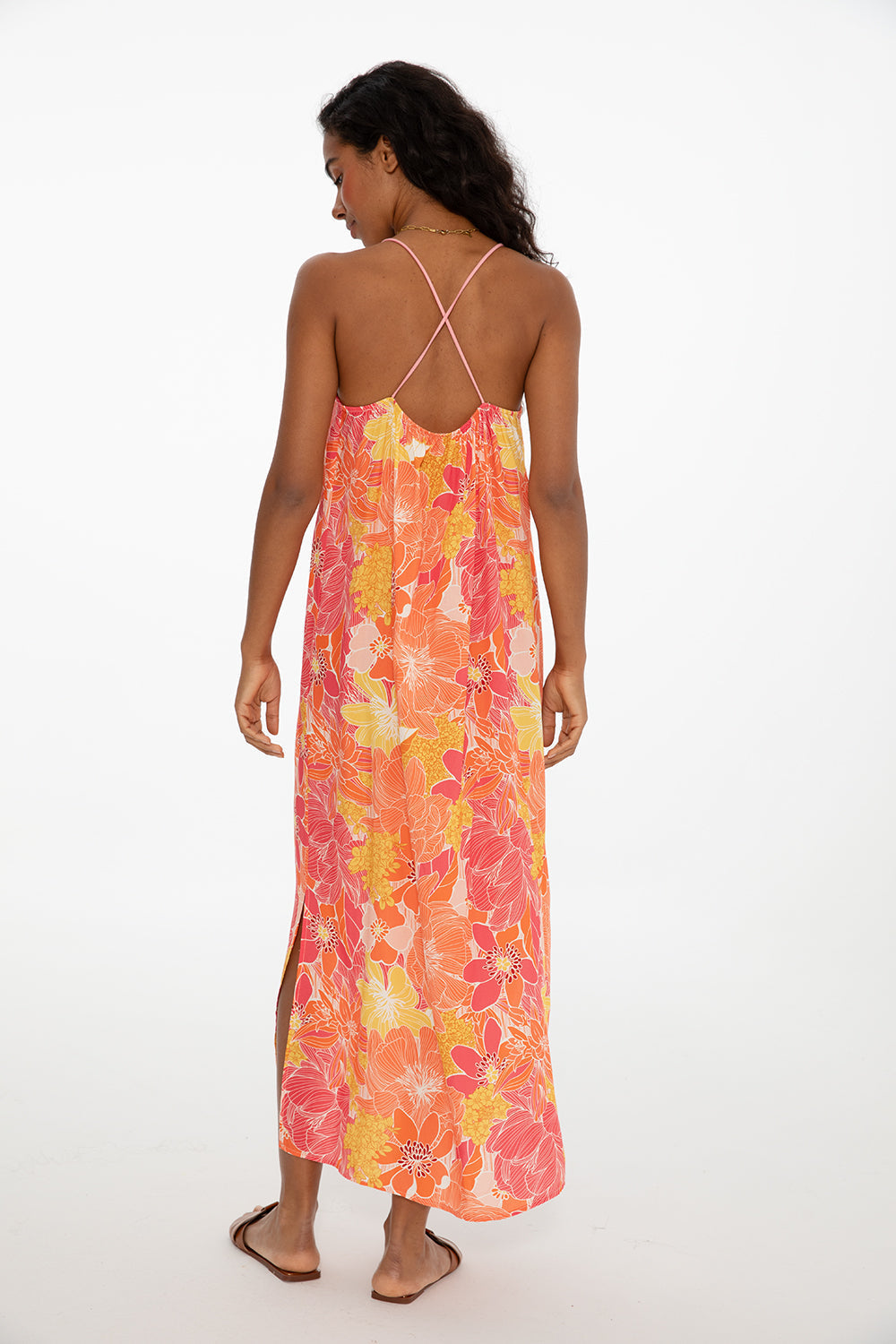 Sukienka maxi na ramiączkach Floral Heat
