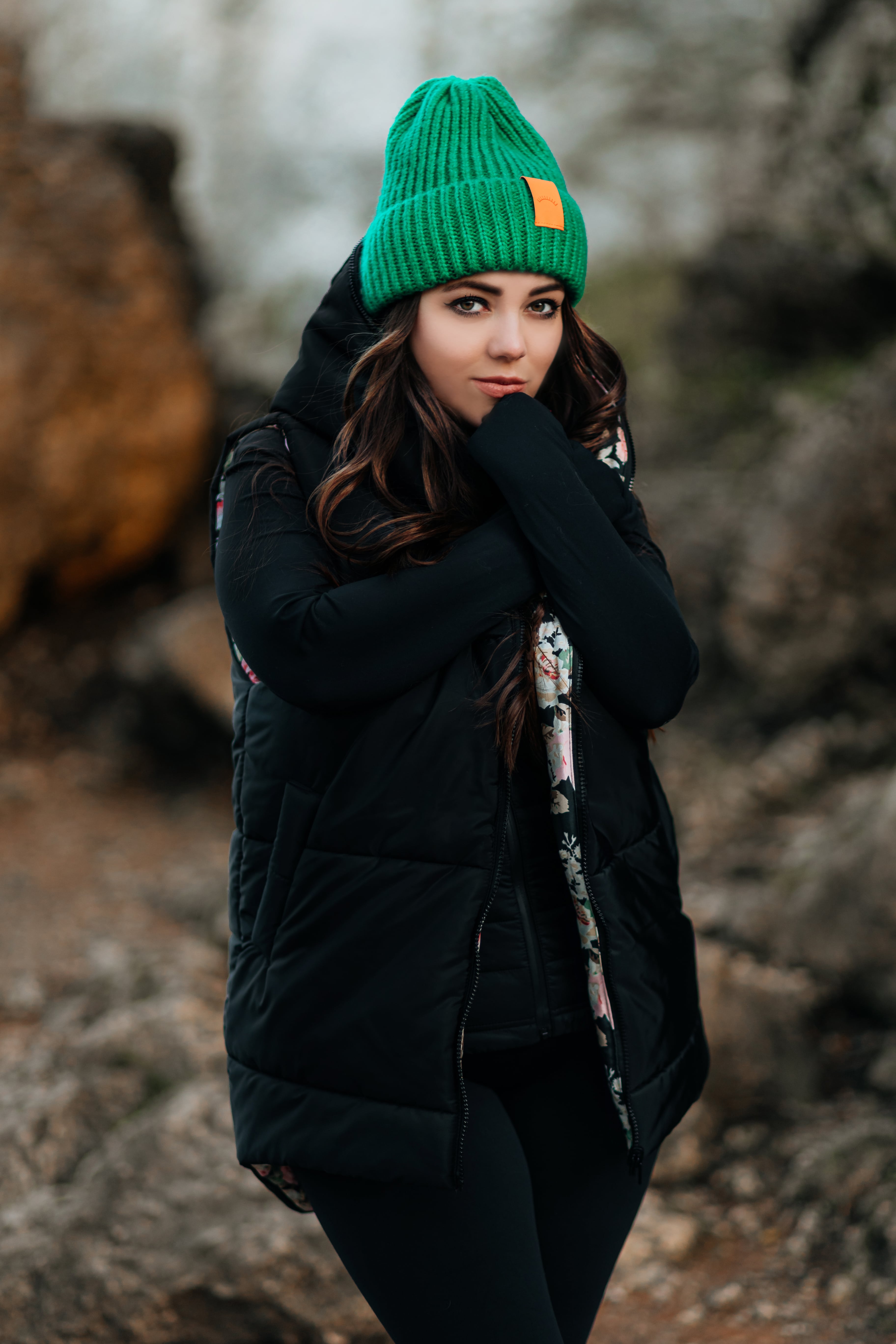 Czapka Puffy Emerald