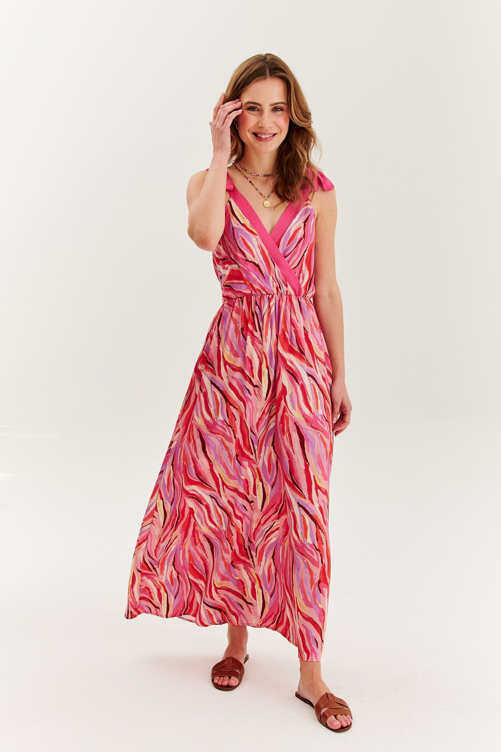 Sukienka maxi Coral Wave