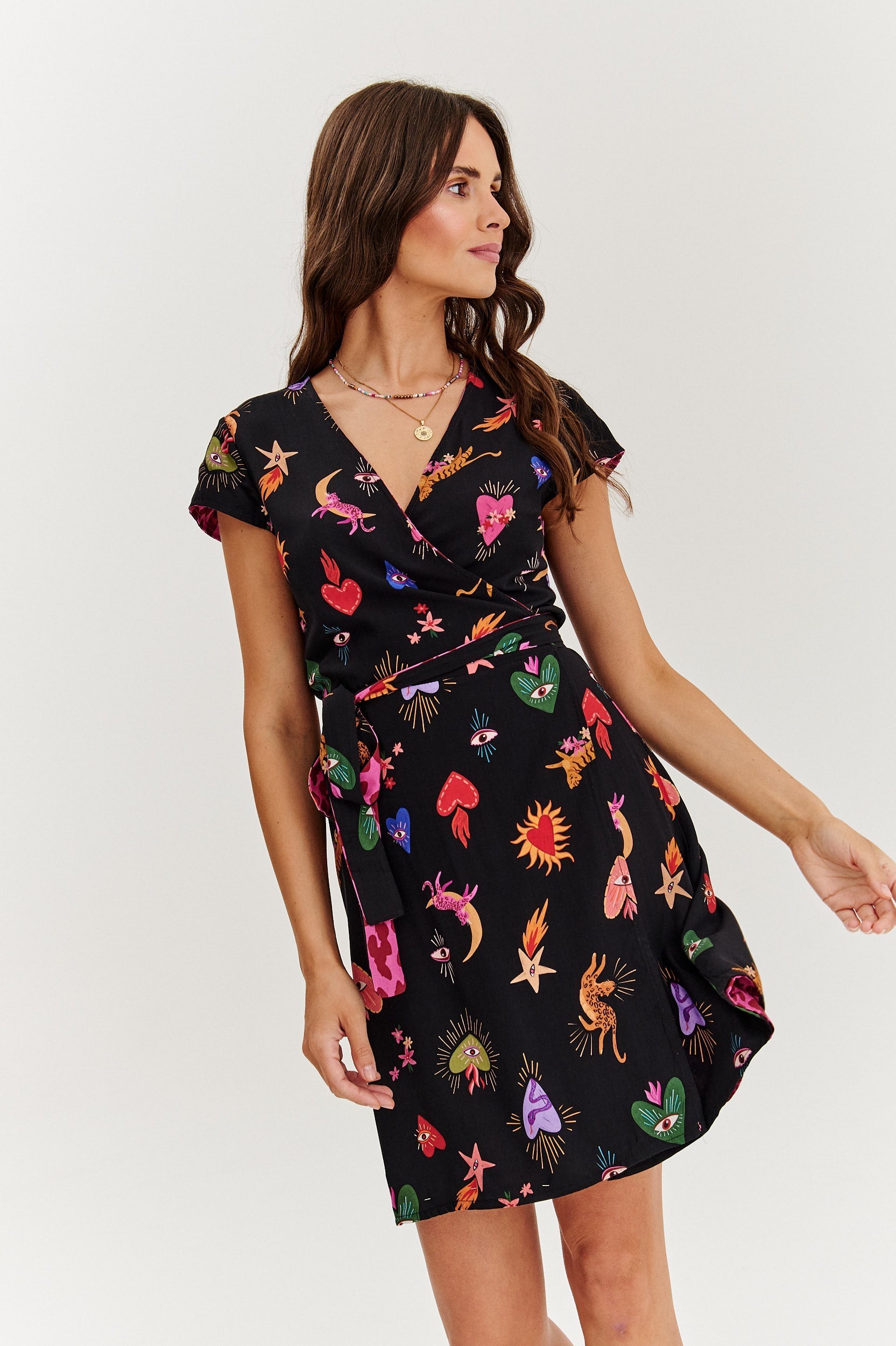 Sukienka dwustronna mini Chameleon Burning Love