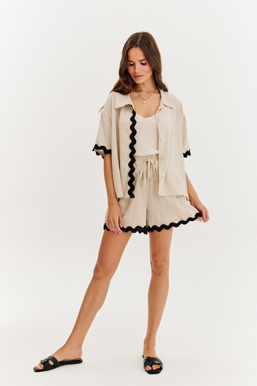 Szorty z lnem Sandy Toes