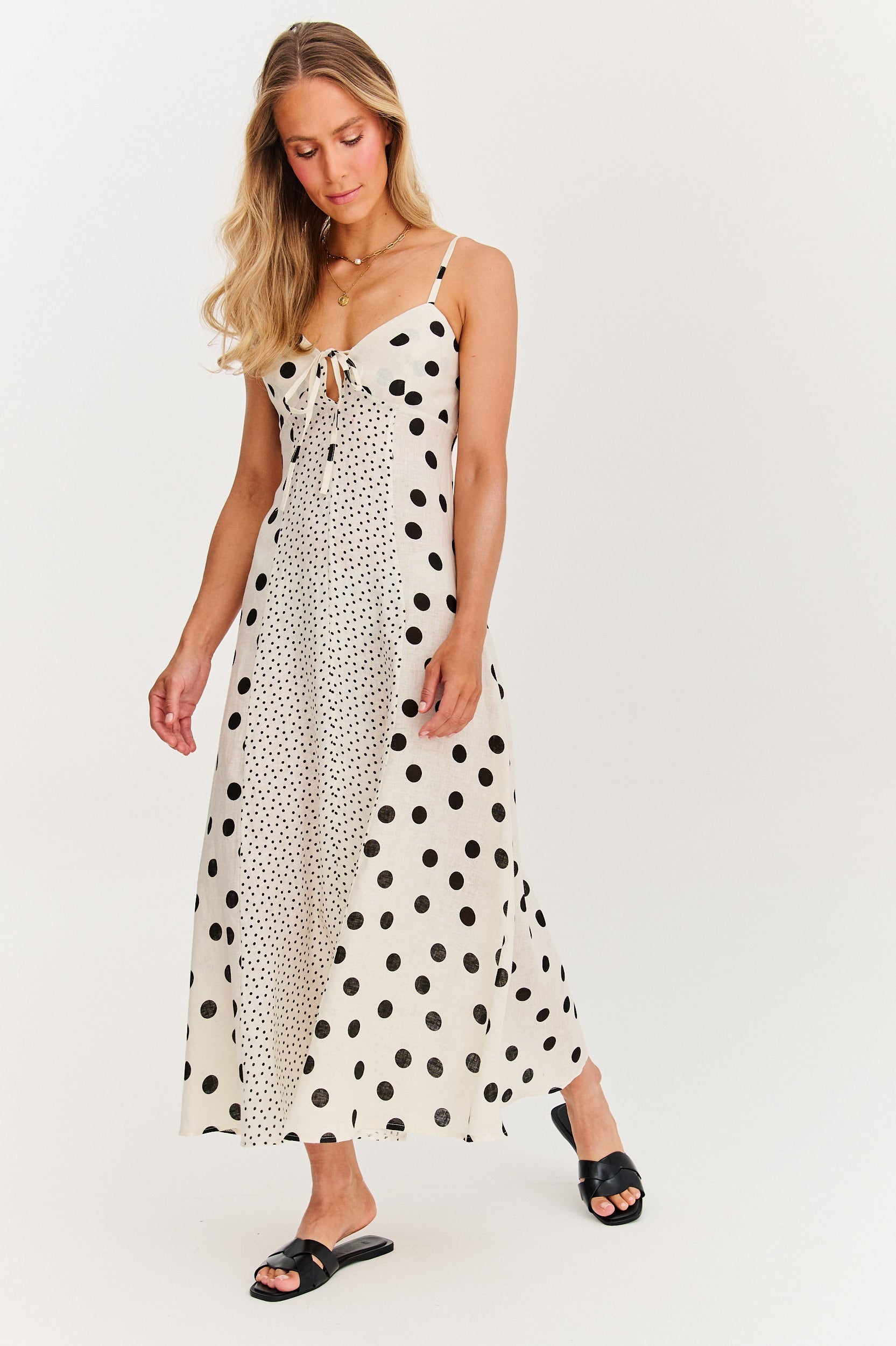 Sukienka maxi na ramiączkach Summer Dots