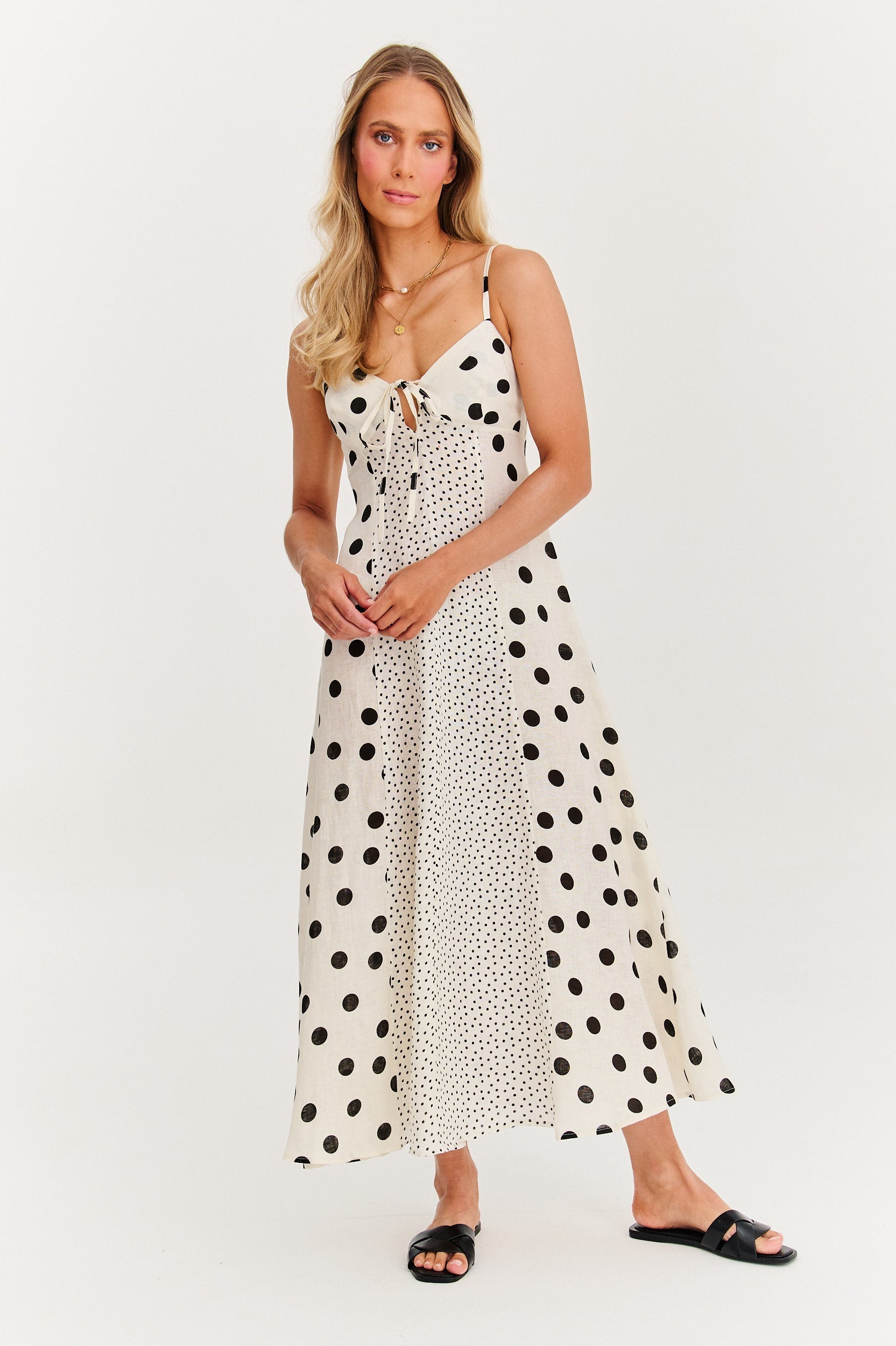 Sukienka maxi na ramiączkach Summer Dots