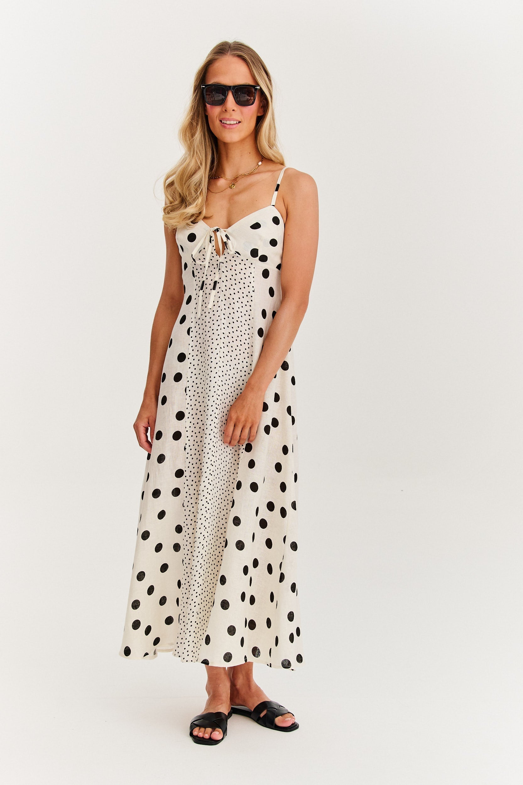 Sukienka maxi na ramiączkach Summer Dots