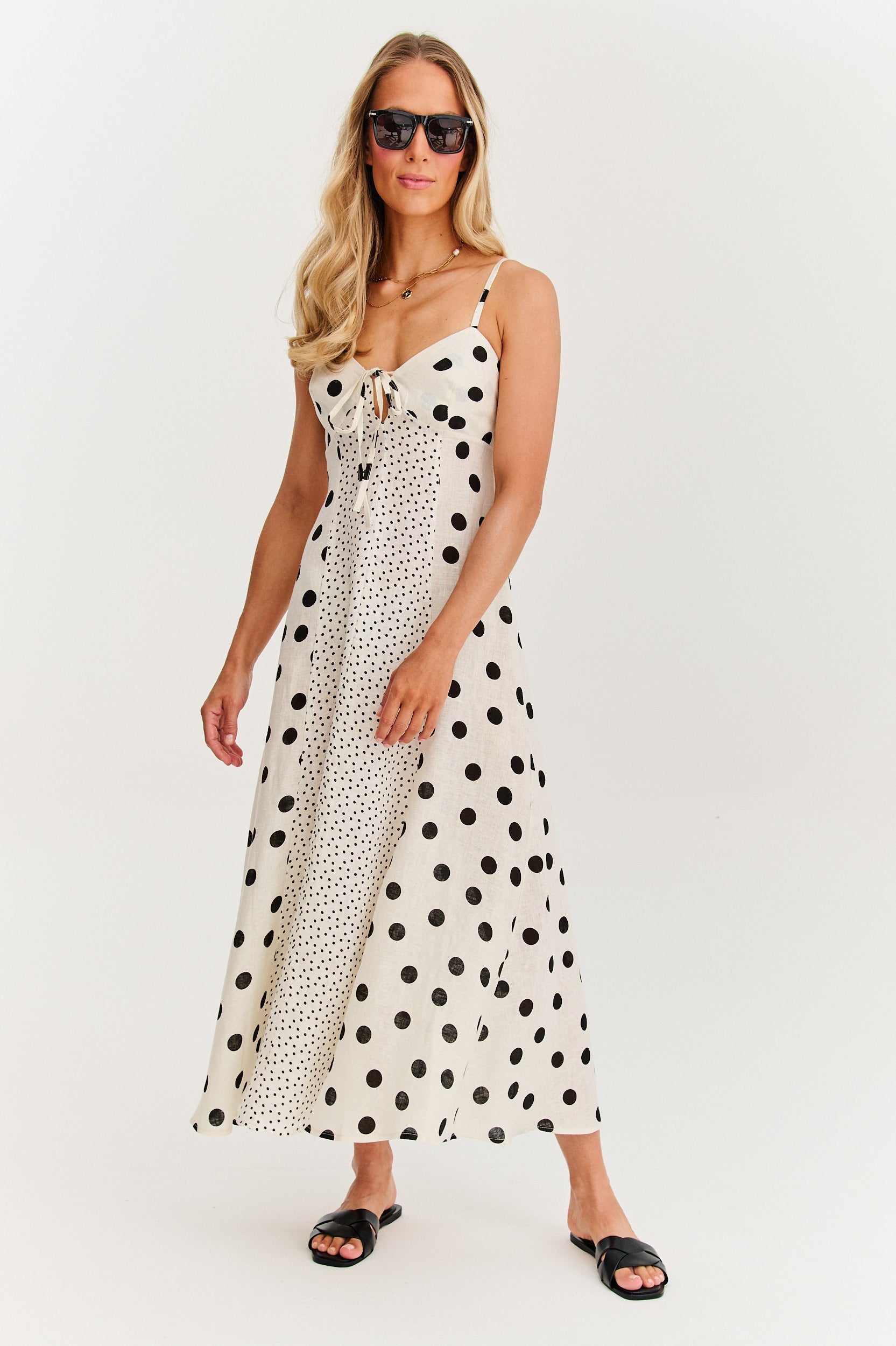 Sukienka maxi na ramiączkach Summer Dots