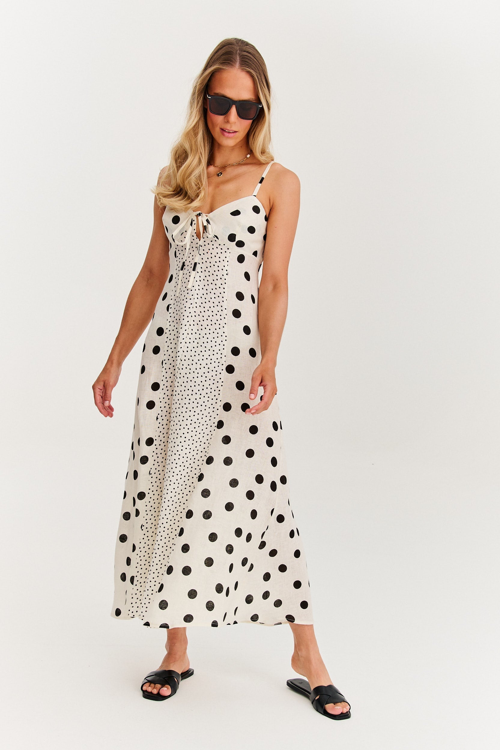 Sukienka maxi na ramiączkach Summer Dots