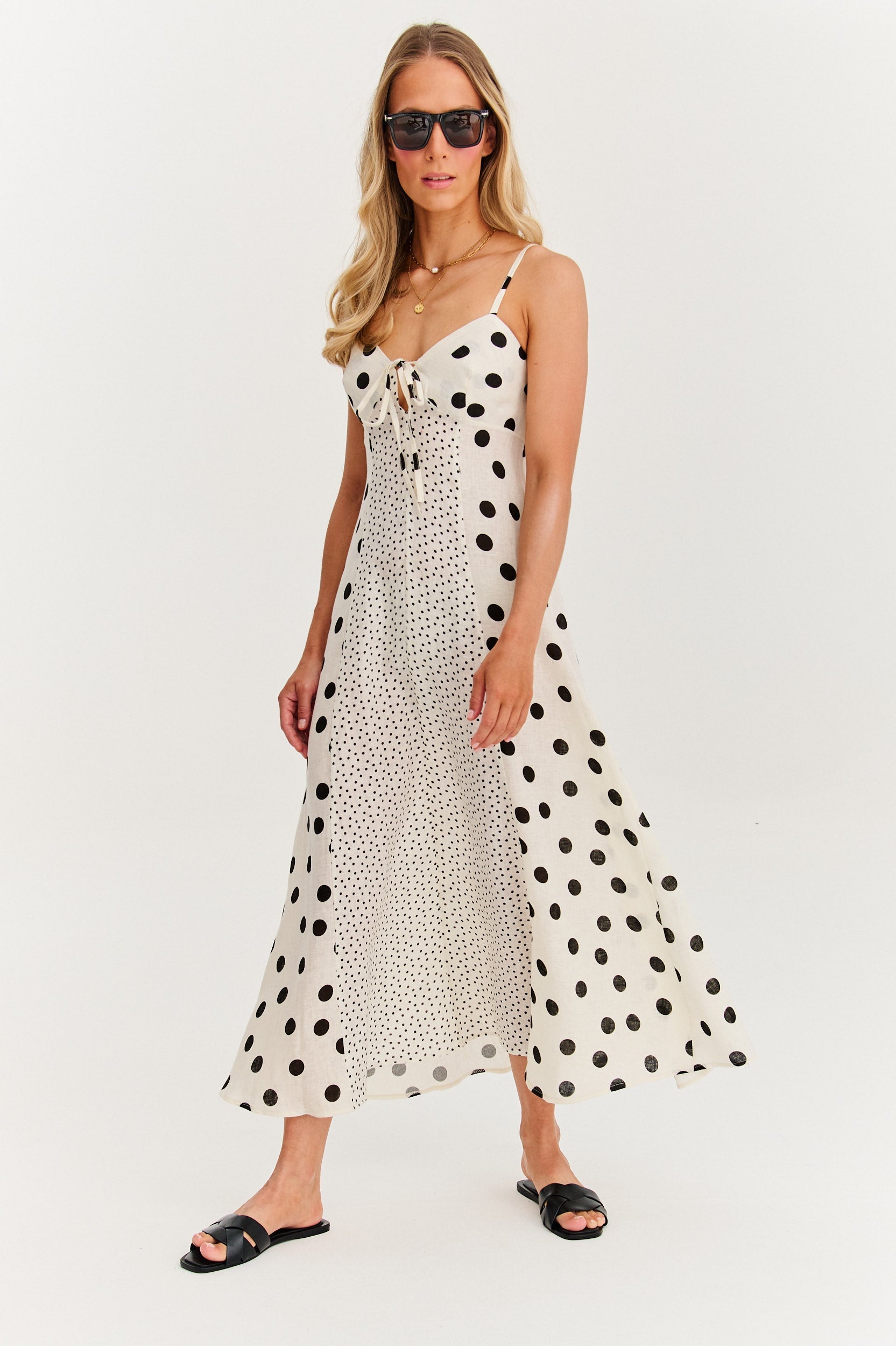 Sukienka maxi na ramiączkach Summer Dots