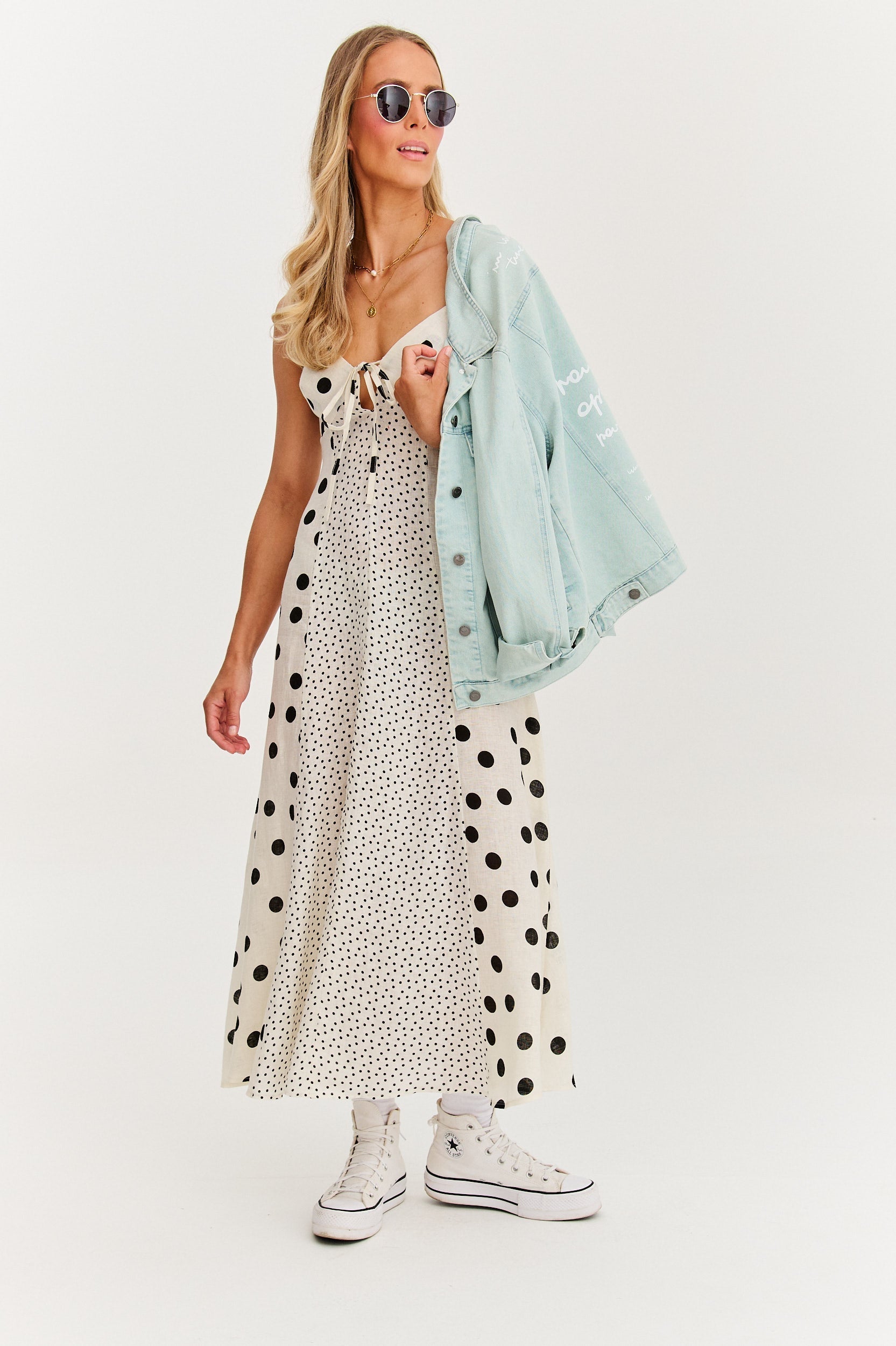 Sukienka maxi na ramiączkach Summer Dots
