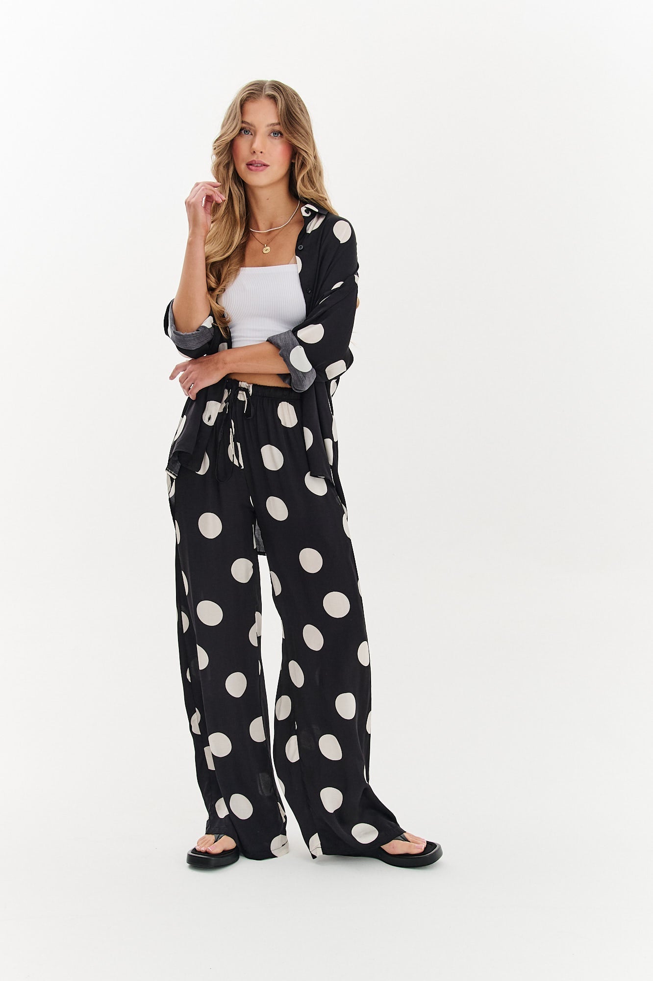 Szerokie spodnie Lucky Dots