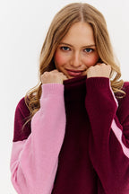 Wełniany sweter z golfem Rose Whisper