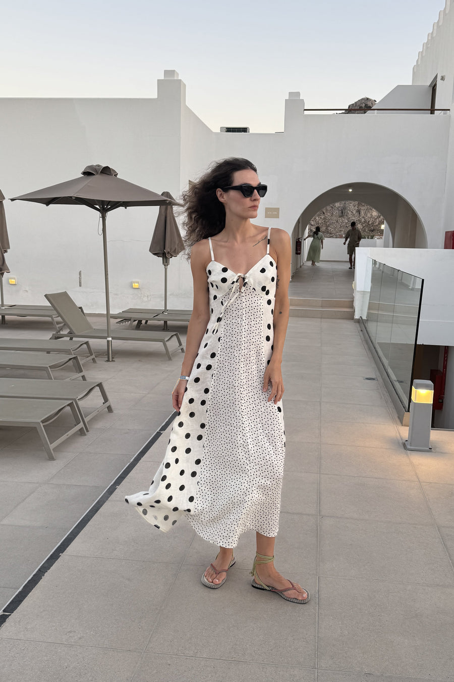 Sukienka maxi na ramiączkach Summer Dots
