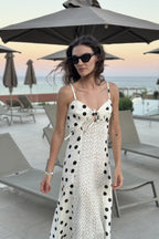 Sukienka maxi na ramiączkach Summer Dots