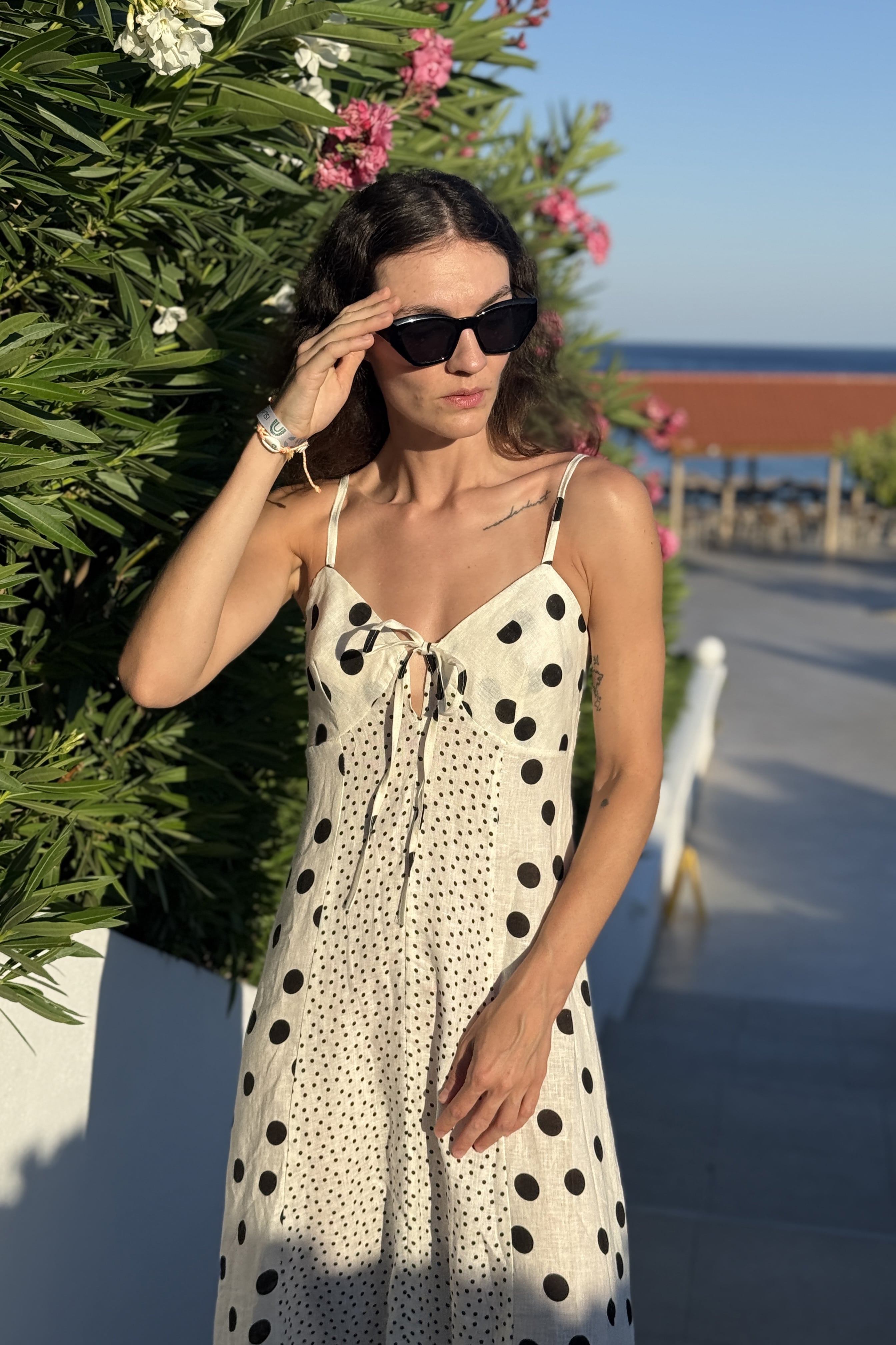 Sukienka maxi na ramiączkach Summer Dots