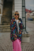Kurtka dwustronna Violet Geo