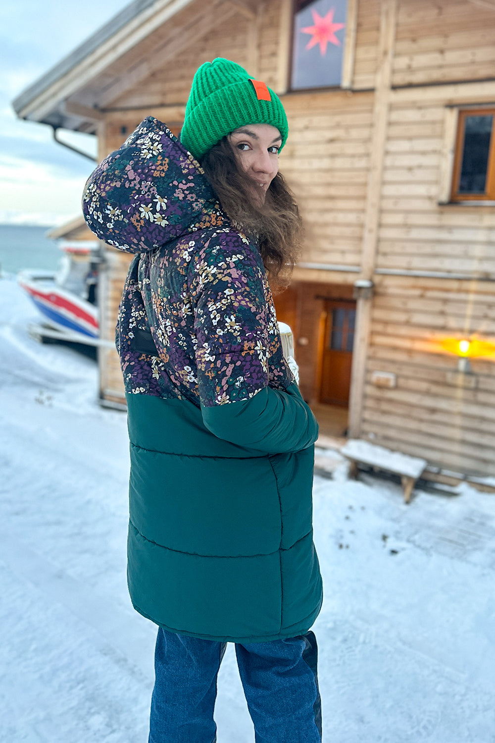 Czapka Puffy Emerald