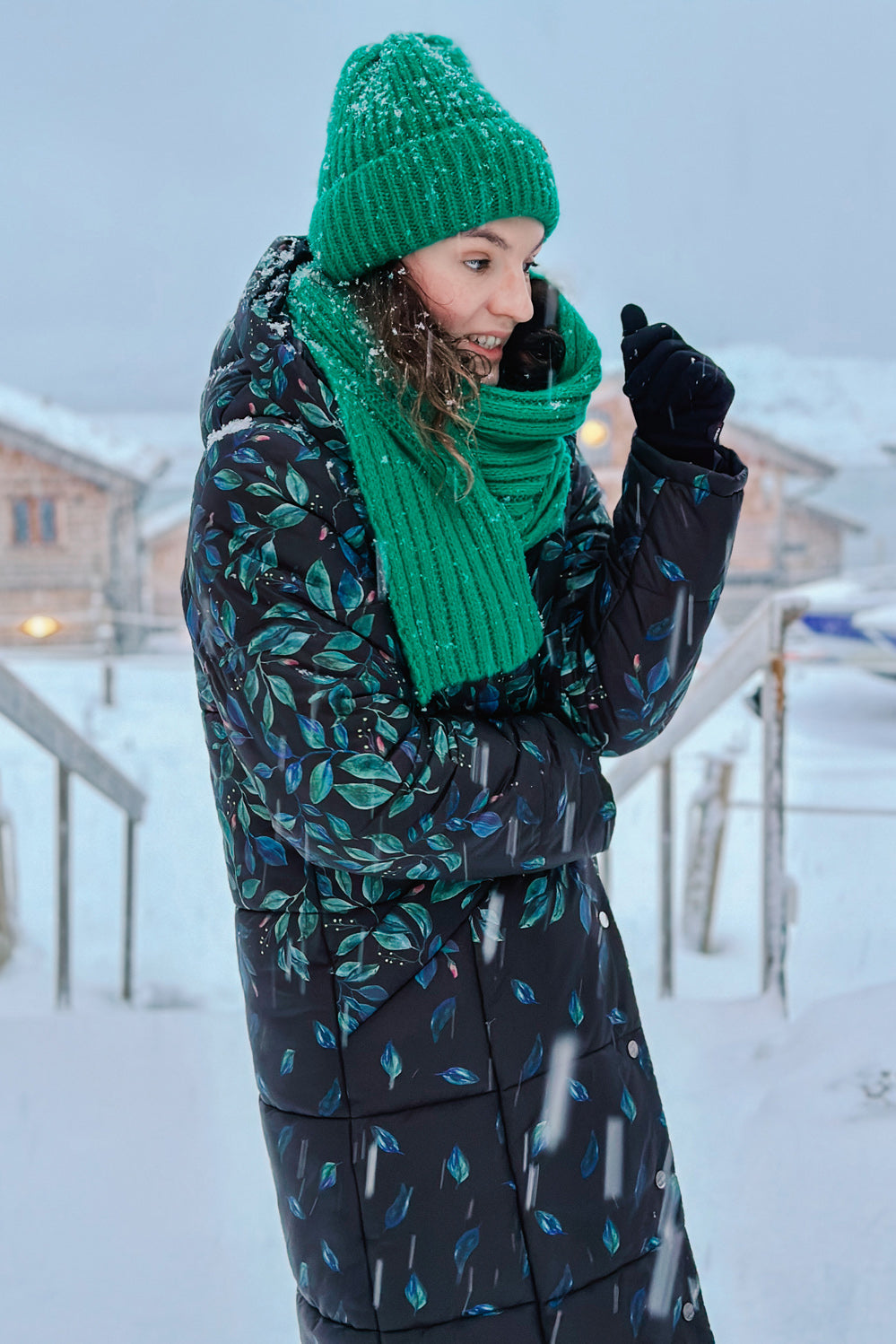 Czapka Puffy Emerald